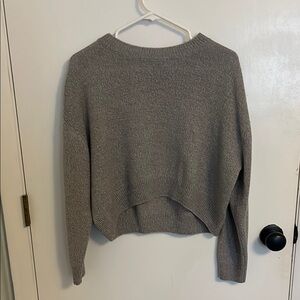 Gray Cropped Sweater